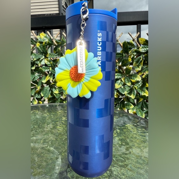 Starbucks 2024 Blue Sunflower ChainStainless Steel Vacuum Insulated Tumbler 16oz - Picture 1 of 6